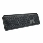 Logitech MX Keys S wireless illuminated keyboard with low-profile keys and sleek design.